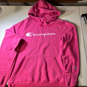 Champion Sweatshirt Hoodie dark pink large.
